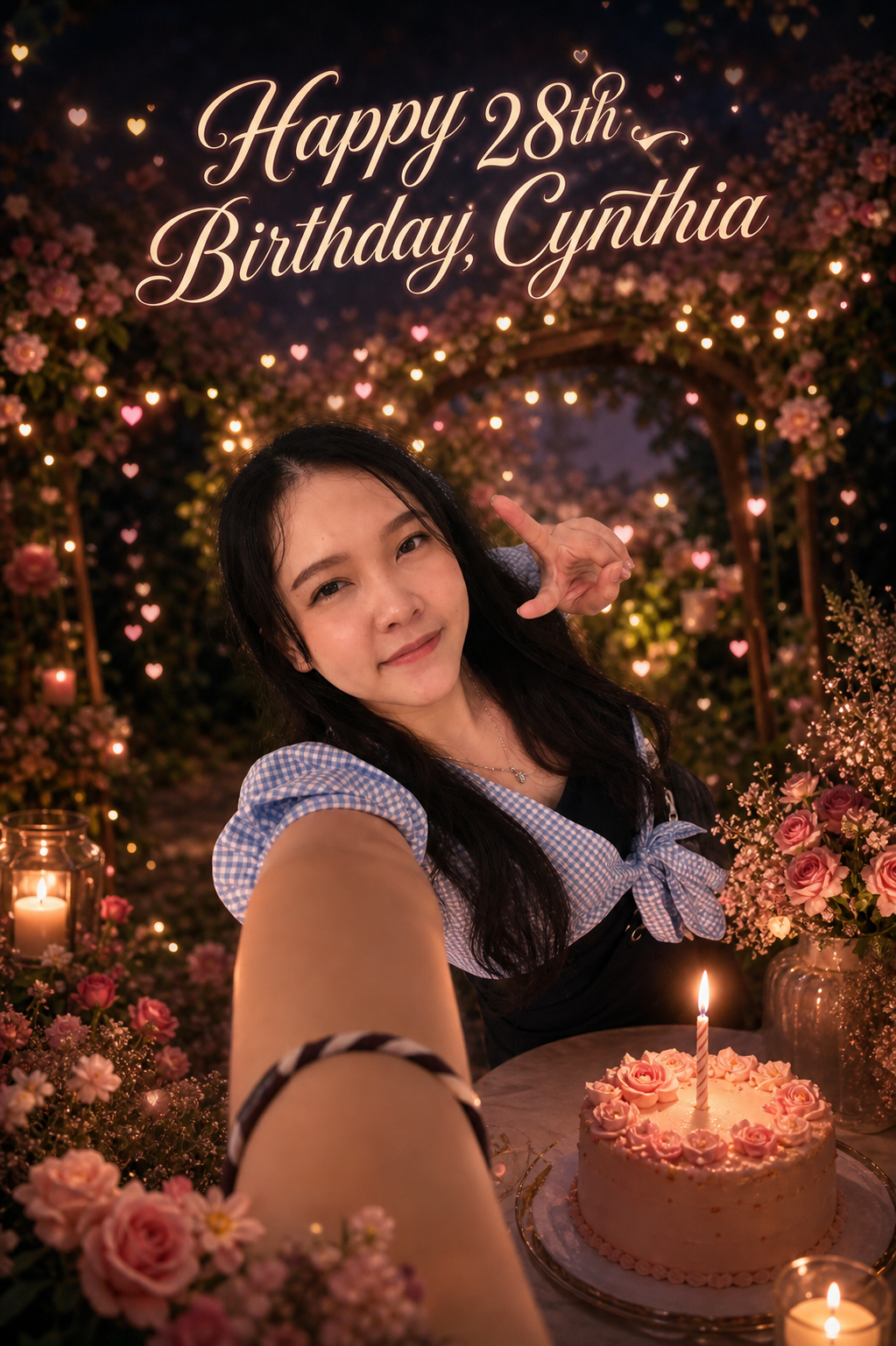 Kartu ulang tahun romantis untuk Cynthia